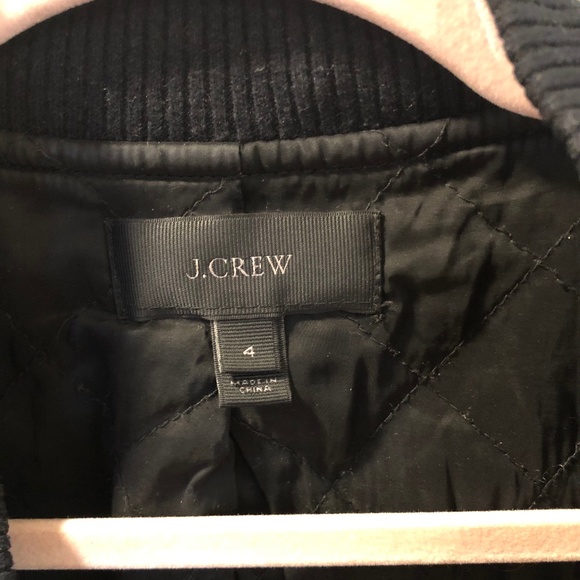 J.Crew B&W Tweed Bomber Jacket - Picture 3 of 5